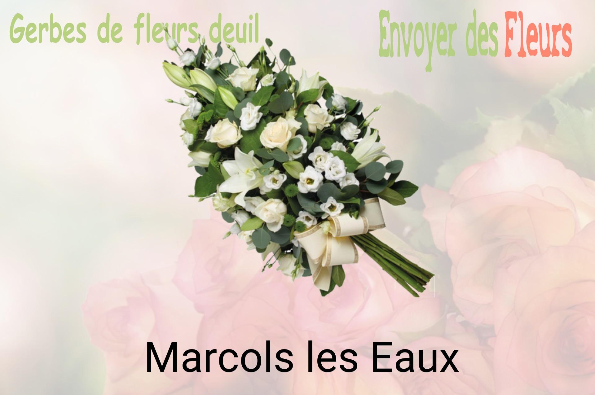 Gerbe de fleurs de deuil livrée à Marcols-les-Eaux